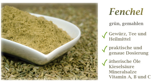 Fenchel grün, gemahlen von Naturix24